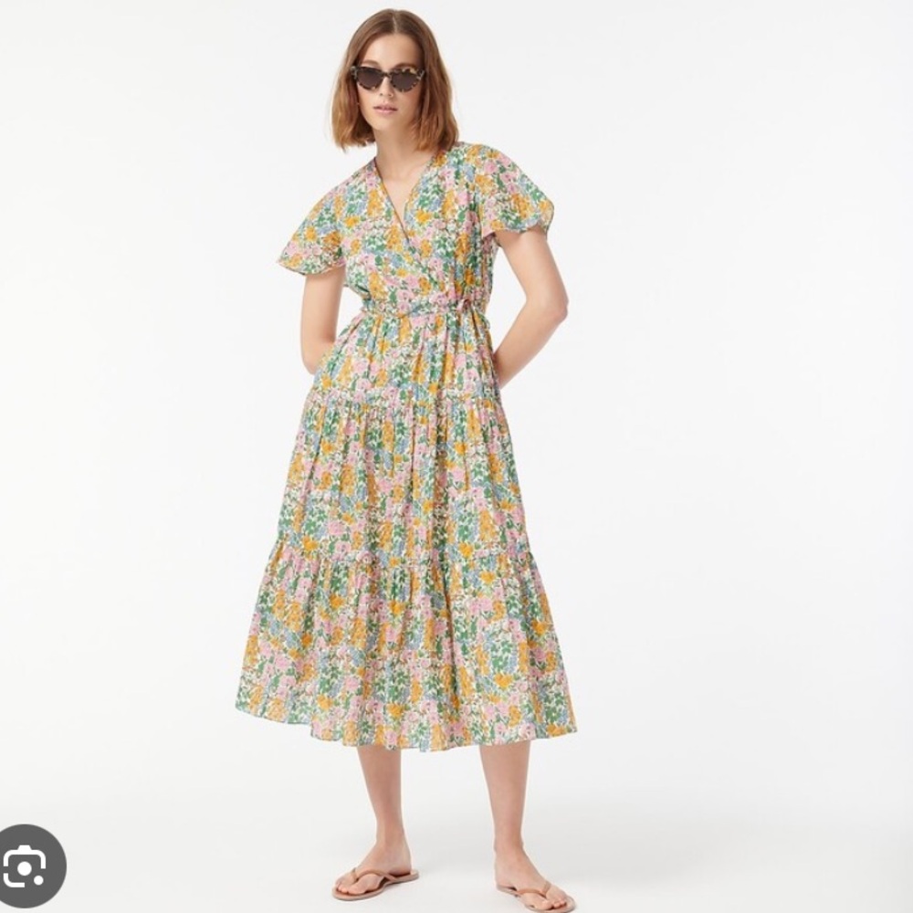JCrew EUC Faux-wrap dress in Liberty® Mini Floral Walk, 2